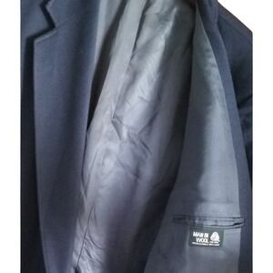 Bristol House Men's Navy Wool Blend Blazer Jacket Classic Fit Two Button